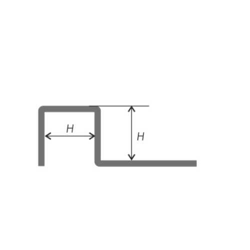 Фото Наружный профиль для керамической плитки ZKU 8, длина 2700 мм